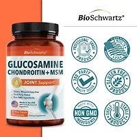 Glucosamine Chondroitin Msm 2110mg - Joint Support Supplement with Turmeric Curcumin - Gluten-Free Non-gmo Supplement - Made in Usa