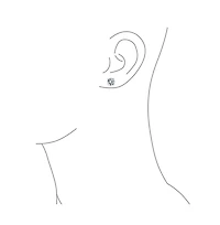 Bling Jewelry Cubic Zirconia Stud Earrings Screwback Gold Plated Sterling Silver