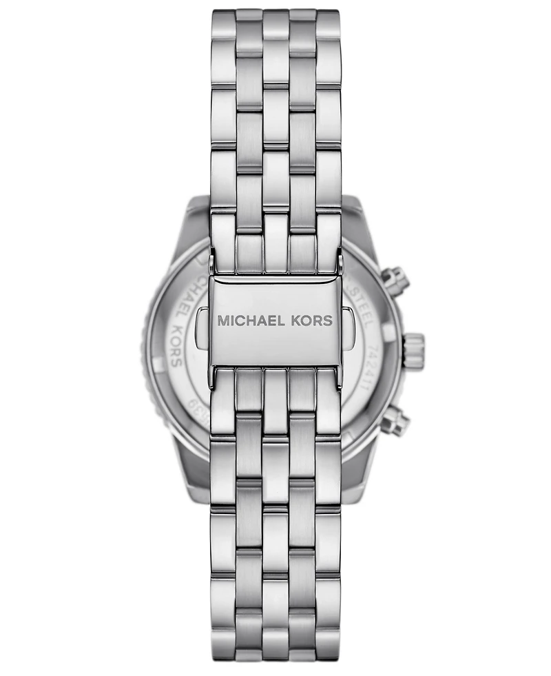 Michael Kors Women's Bryant Chronograph Silver-Tone Stainless Steel Watch, 35mm