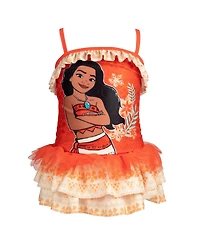 Moana Little Girls Princess Upf 50+ Tankini Top and Swim Skirt