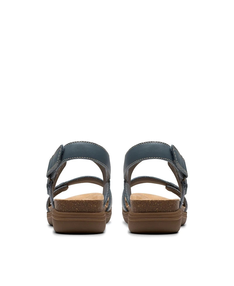 Clarks Collection Women's April Clover Riptape Flat Sandals