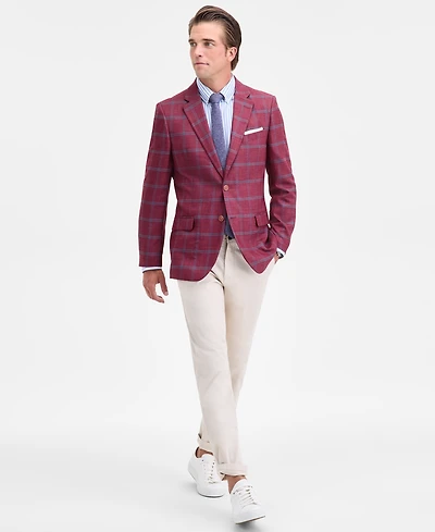 Nautica Men's Modern-Fit Stretch Pattern Sport Coat