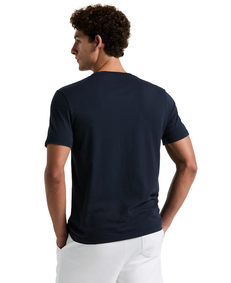 Original Penguin Men's Slim Fit Short Sleeve Crewneck Colorblocked Logo Graphic T-Shirt