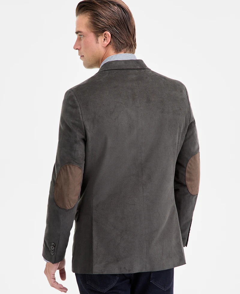 Nautica Men's Modern-Fit Solid Stretch Corduroy Elbow Patch Sport Coat