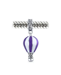 Bling Jewelry Vacation Travel Crystal Hot Air Balloon Dangle Charm Bead European Bracelet