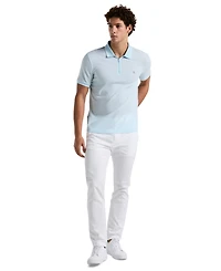 Original Penguin Men's Quarter-Zip Jacquard Polo Shirt