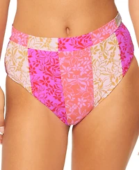Raisins Juniors' Tropics High-Rise Bikini Bottoms