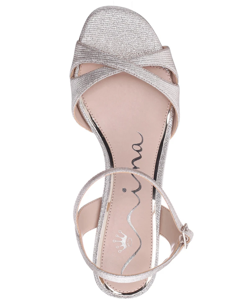 Nina Women's Flora Almond Toe Wedge Sandals