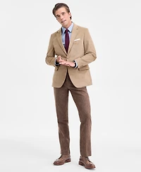 Nautica Men's Modern-Fit Solid Stretch Corduroy Elbow Patch Sport Coat