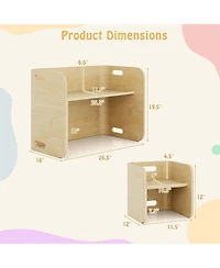 3 Pieces Kids Wooden Table and Chair Set