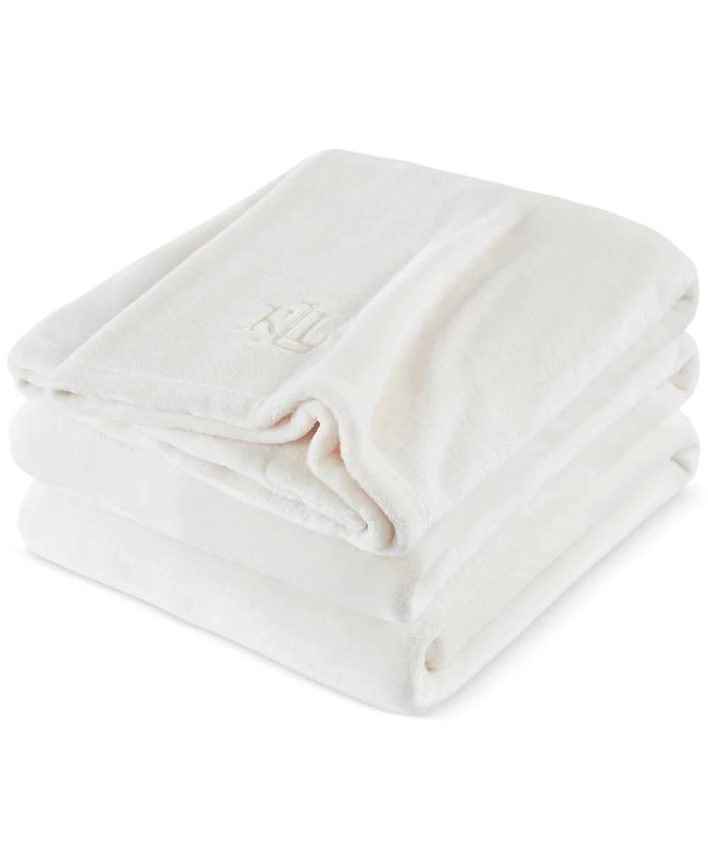 Lauren Ralph Micromink Plush Blanket, Full/Queen