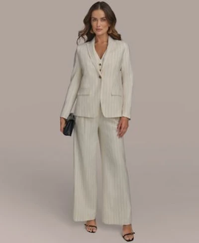 Donna Karan New York Womens Pinstriped Blazer Vest Pants