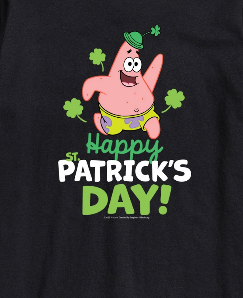 Airwaves Men's SpongeBob SquarePants Happy Patrick's Day Short Sleeve T-Shirt