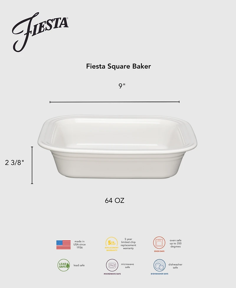Fiesta Linen Square Baker 9" x 9"
