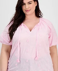 Style & Co Plus Applique Top, Exclusively at Macy's