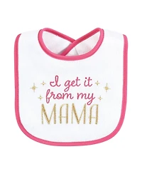 Hudson Baby Girls 4Pk Fiber Filled Bibs