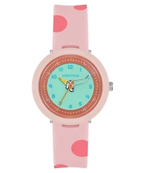 Armitron Kid's Quartz Dottie Pink Silicone Watch, 30mm