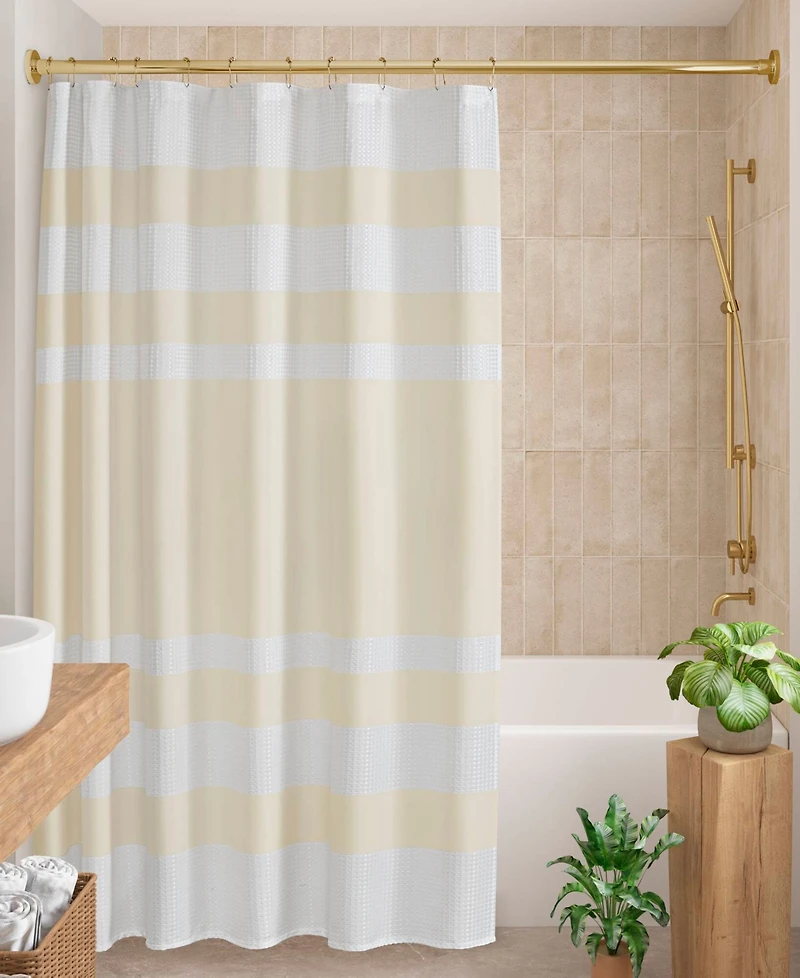 Madison Park Spa Waffle 3M-Scotchgard Shower Curtain, 72" x