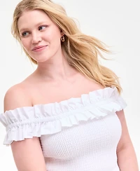 On 34th Women's Off-The-Shoulder Smocked Top, Exclusively at Macy's