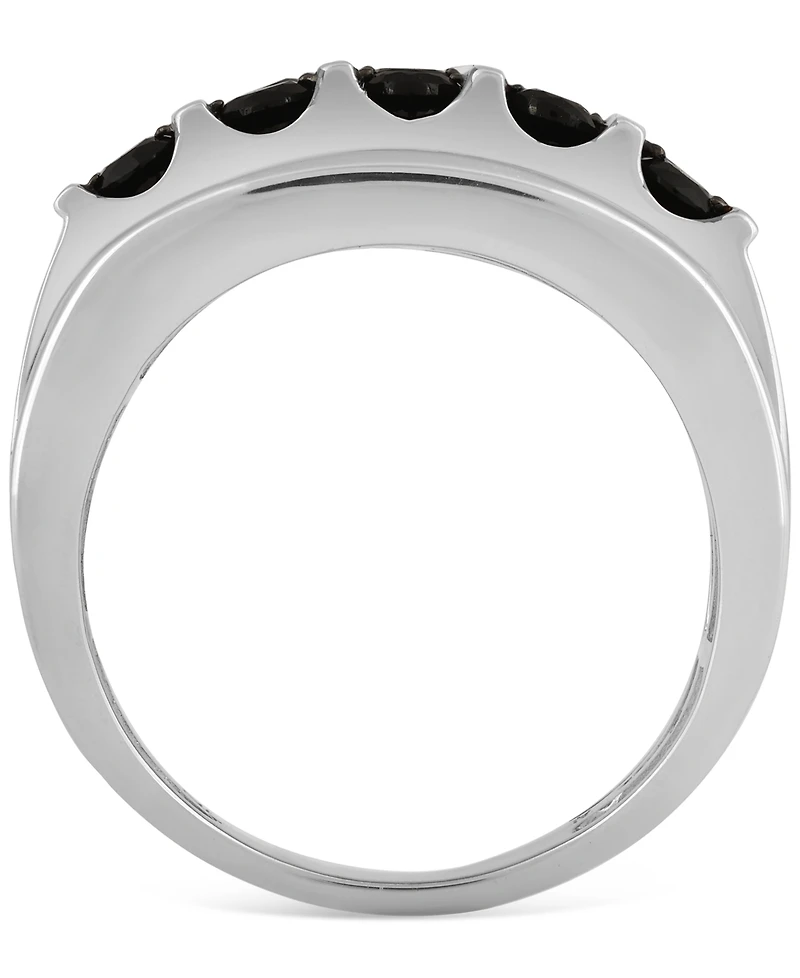 Men's Black Diamond Two Level Ring (2 ct. t.w.) in Sterling Silver