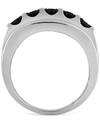 Men's Black Diamond Two Level Ring (2 ct. t.w.) in Sterling Silver