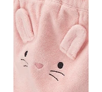 Carter's Baby Girls Bunny Little Hooded Cardigan, Bodysuit & Pants, 3 Piece Set