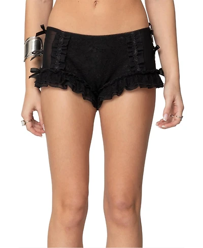 Edikted Women's Knox Ruffle Micro Shorts