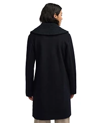 Scotch & Soda Women's Runa Double Breasted Face Wool Peacoat With Sherpa Collar