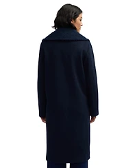 Scotch & Soda Women's Alida Wool Overcoat With Detachable Sherpa Collar