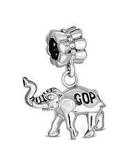 Bling Jewelry Republican Elephant Dangle Charm Bead Sterling Silver European Bracelet