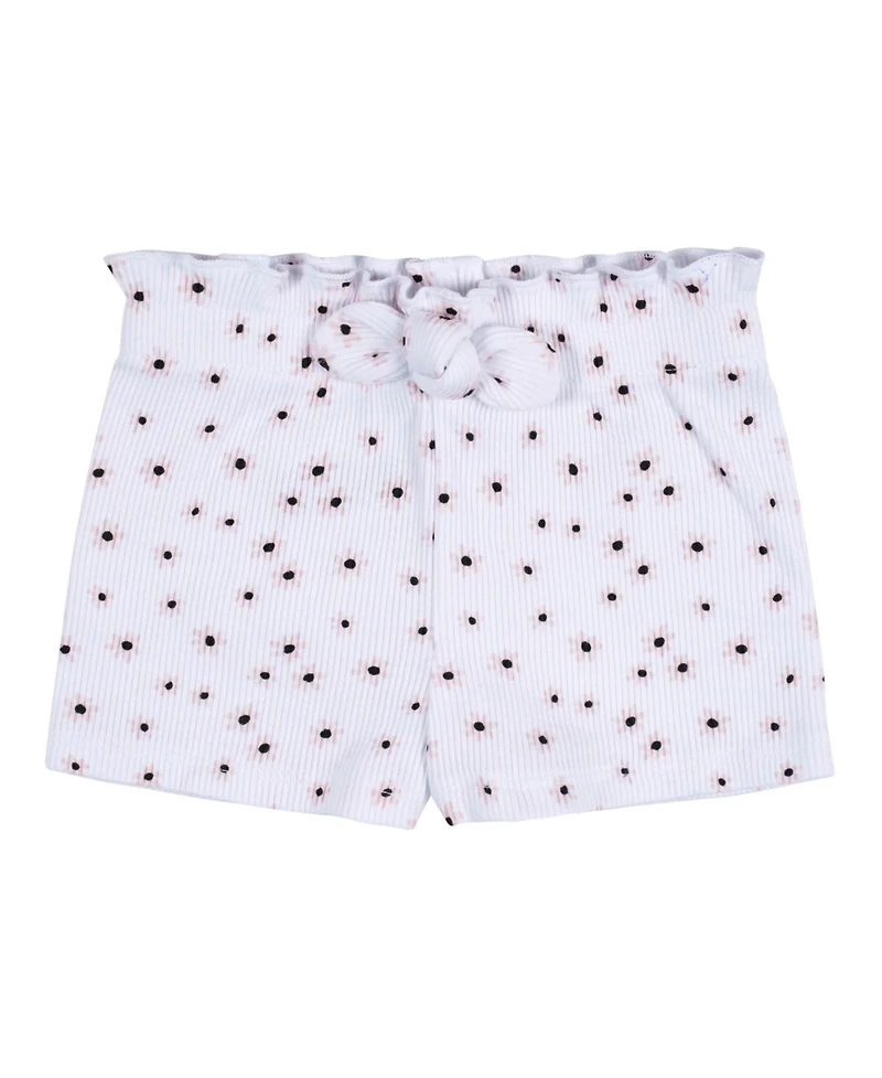 Gerber Toddler Girls 3-Pack Pull-On Knit Shorts, Lemons, 5T