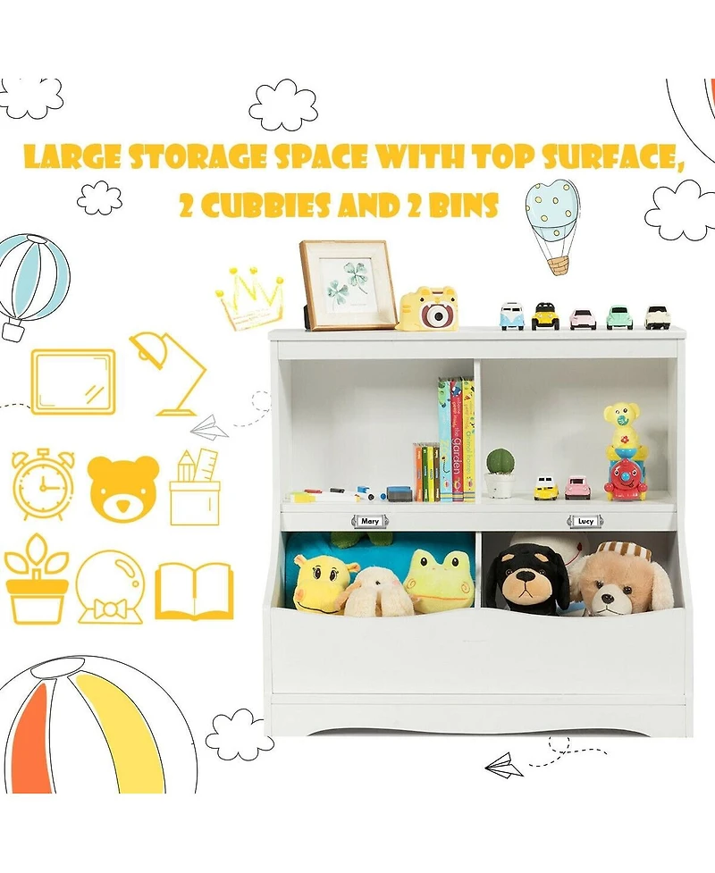 Kids Floor Cabinet Multi-Functional Bookcase