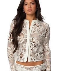 Edikted Women's Peyson Sheer Lace Top