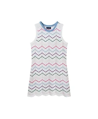 Andy & Evan Big Girls Toddler/Child White Fitted Scallop Dress
