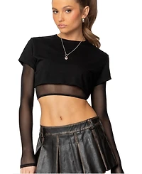 Edikted Women's Rella Layered Long Sleeve T Shirt