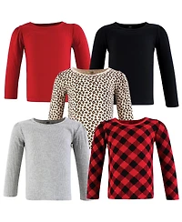Hudson Baby Baby Girls Hudson Thermal Long Sleeve Tees 5pk