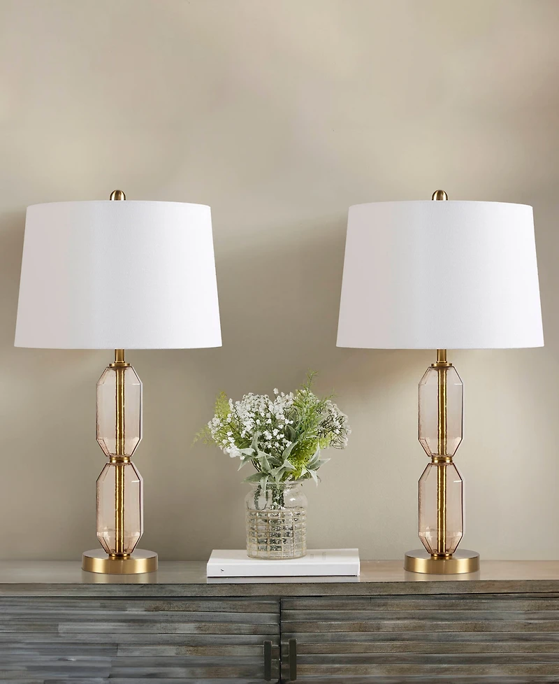 510 Design 26.5" Zirconia Faceted Glass Table Lamp