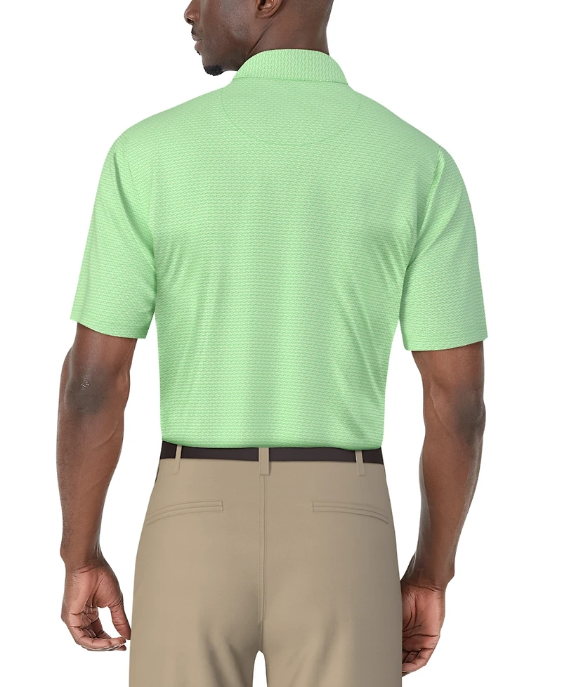 Pga Tour Men's Micro-Jacquard Polo Shirt