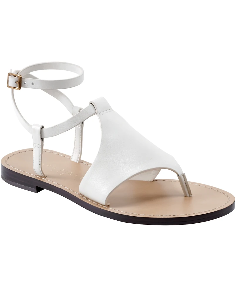 Marc Fisher Ltd Women's Lille Ankle Strap Flat Thong Sandals