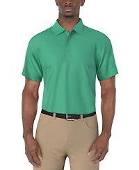 Pga Tour Men's Airflux Regular-Fit Mesh Performance Golf Polo Shirt