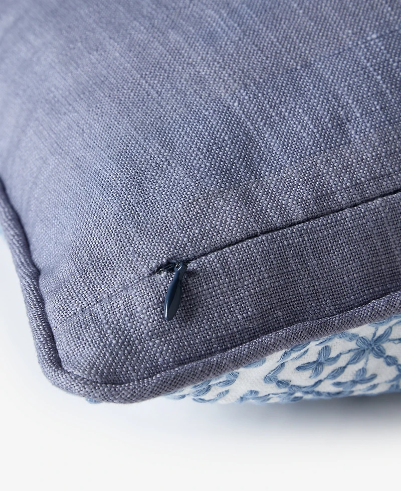 Charter Club Embroidered Tiles Decorative Pillow, 20" x 20", Exclusively at Macy's