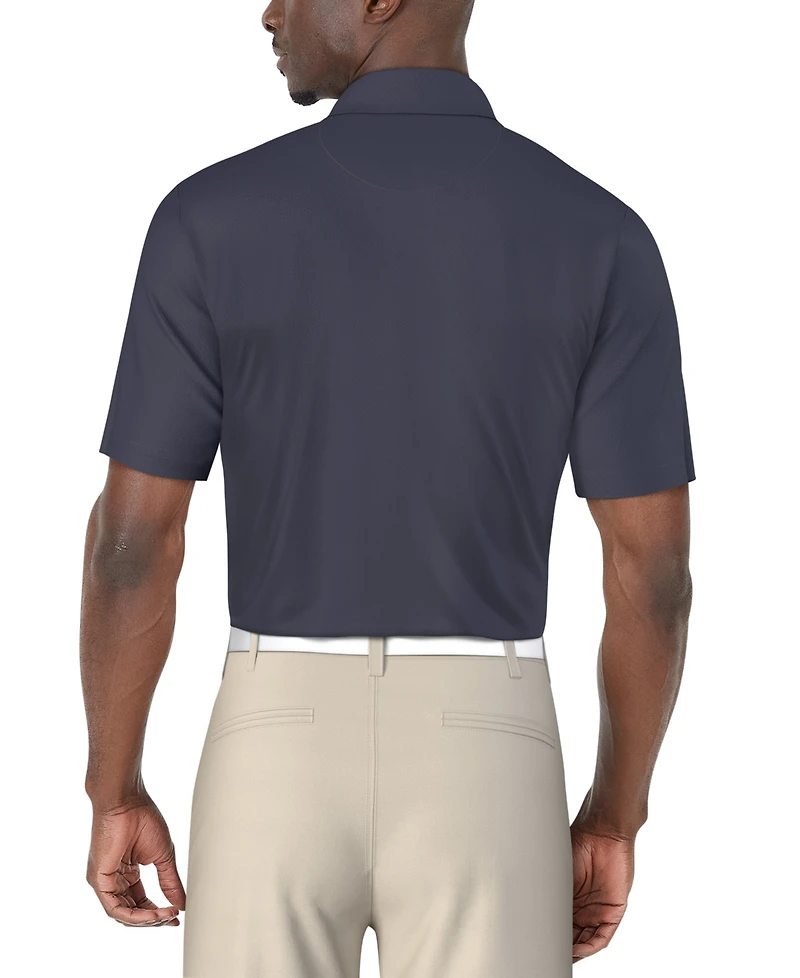 Pga Tour Men's Short Sleeve Chest Stripe Golf Polo Shirt