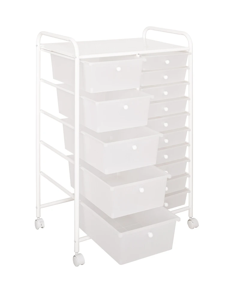 Seville Classics 15-Drawer Organizer Cart