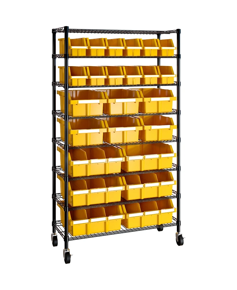 Seville Classics 8-Tier 24 Bin Rack System