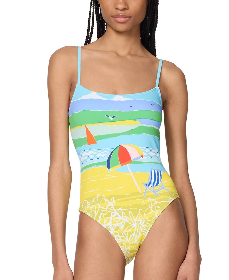 Kate Spade Women's Tie-Back One-Piece Swimsuit