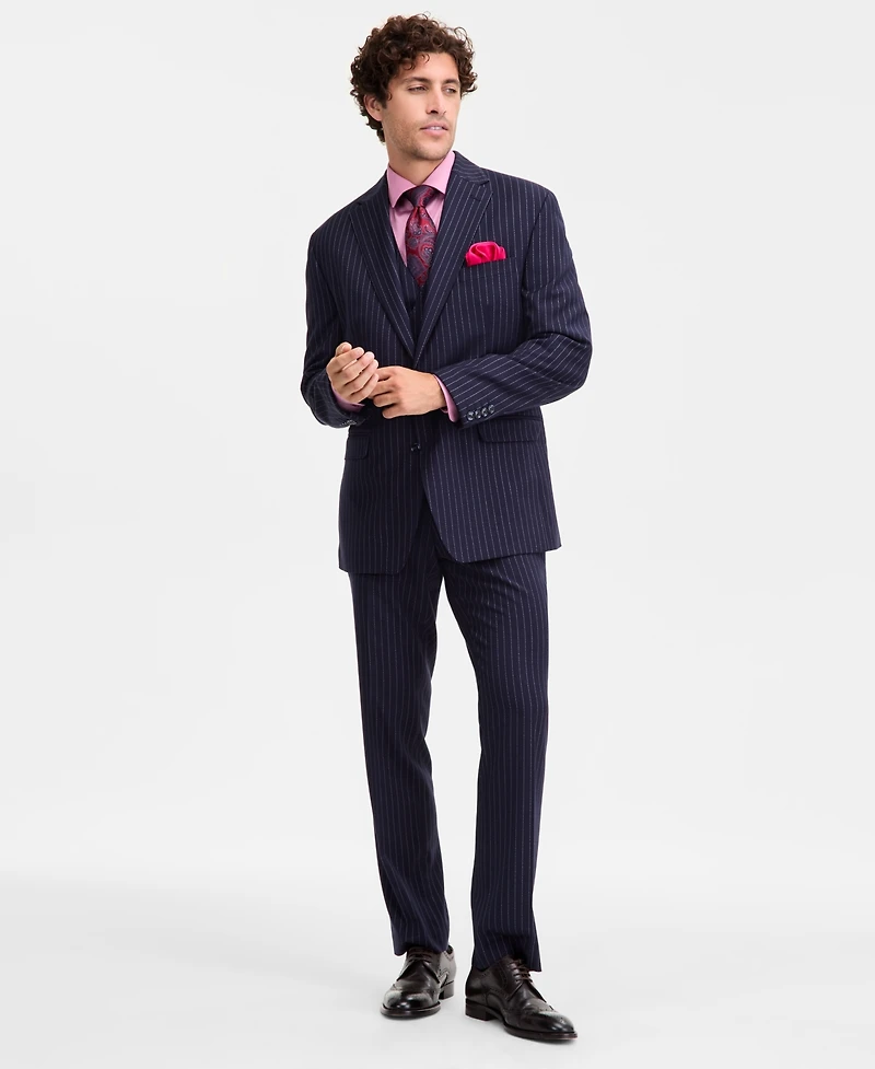 Tayion Collection Men's Classic-Fit Pinstripe Suit Separate Jacket