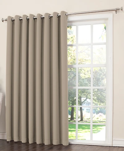 Sun Zero Grant Room Darkening Grommet Sliding Patio Door Curtain Panel