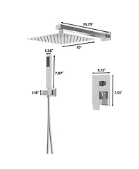 10 Inch Square Bathroom Shower Combo Set
