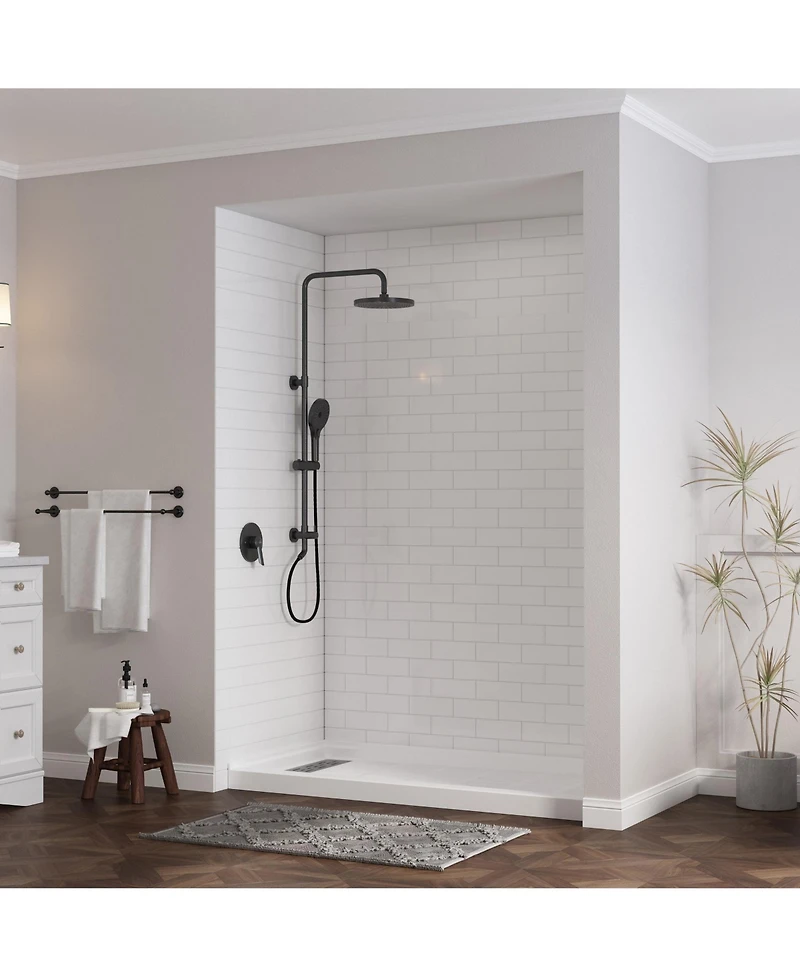 Casainc 60"W X 30"D Smc Single Threshold Shower Base Anti-Slip Shower Pan