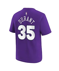 Nike Big Boys and Girls Kevin Durant Purple Phoenix Suns 2024/25 City Edition Name Number T-Shirt